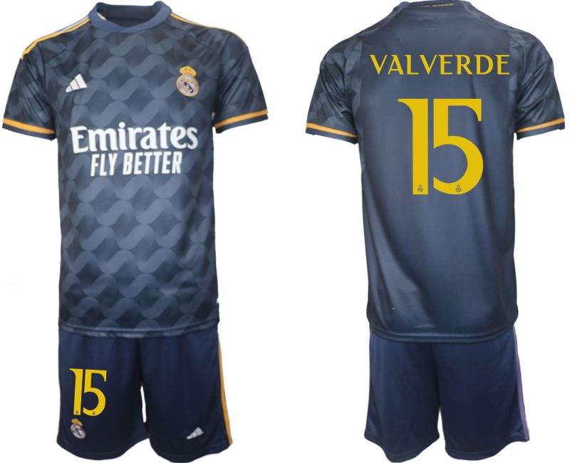 Men 2023-2024 Club Real Madrid away blue 15 Soccer Jersey